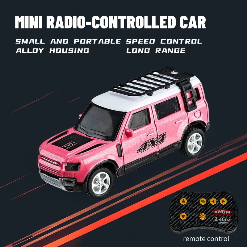 1/64 Mini Alloy Remote Control Car JZ06 – Portable Pocket RC Vehicle with 60-Min Work Time, 3.7V Battery & CE Certification - HB001C