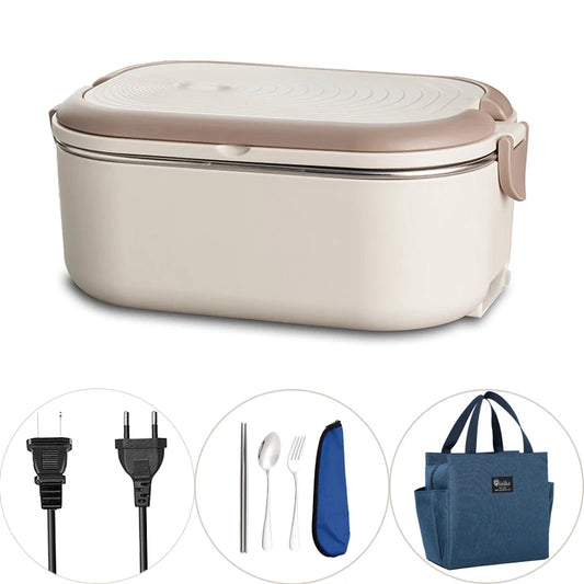 18W Electric Food Heating Lunch Box – 304 Stainless Steel Thermostatic Heater (110V/220V) - Product Photo 1