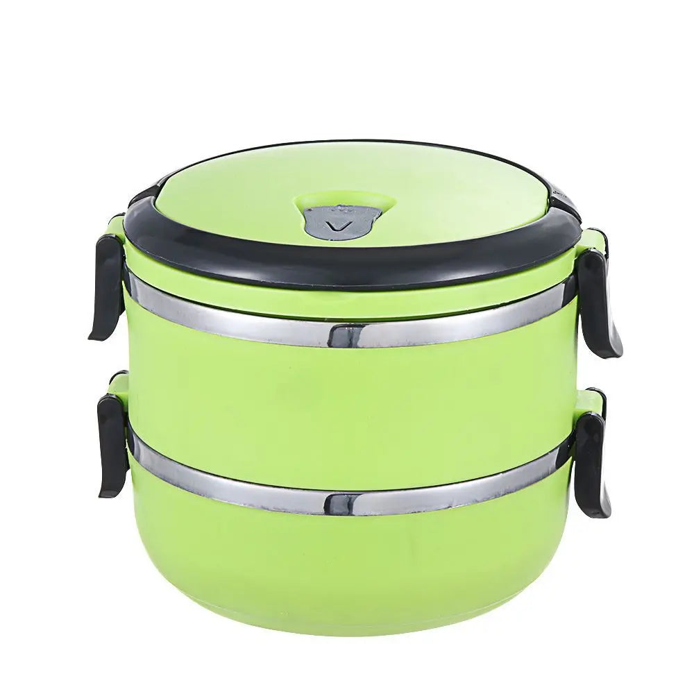 Stainless Steel Vacuum Hot Food Container - green-1300ml - China Mainland