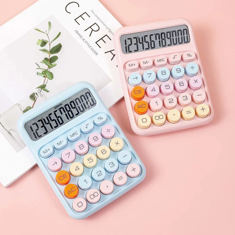 Candy Color Mechanical Desktop Calculator (12-Digit) - Product Photo 1