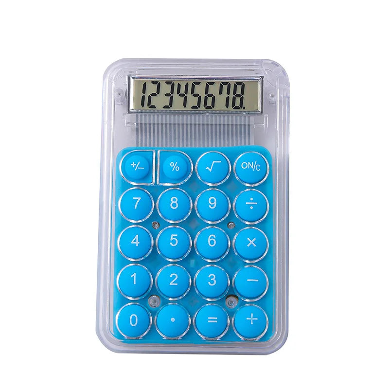 Cute Portable Palm-Sized Mini Calculator - blue
