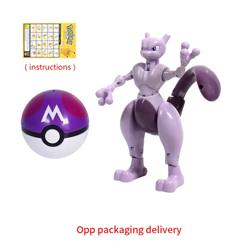 Takara Tomy Pokémon Action Figure & Pokeball Set – Pikachu, Charizard & Gyarados Statue - Mewtwo