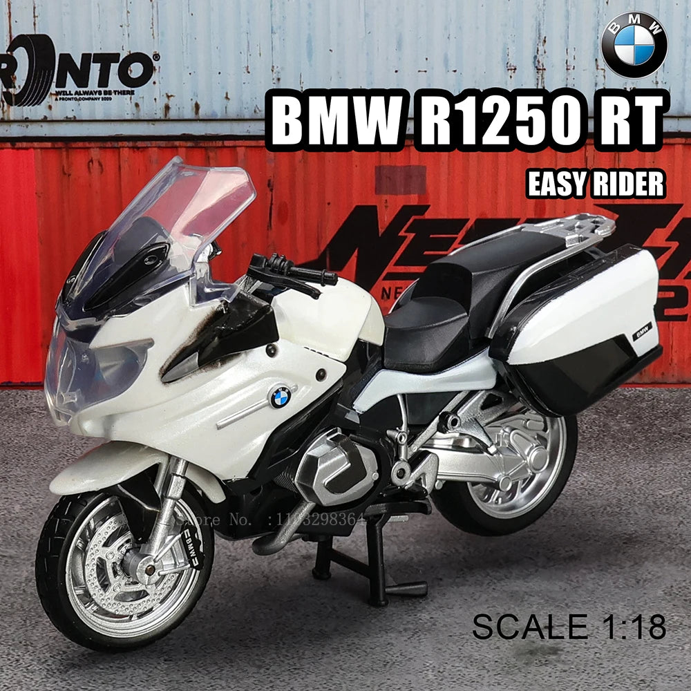 MSZ 1:18 Scale Diecast Alloy Motorcycle Model – Replica Suzuki GSX-R1000 & Yamaha YZF-R1 Static Display Superbike - 1-18 BMW R1250 RT 2