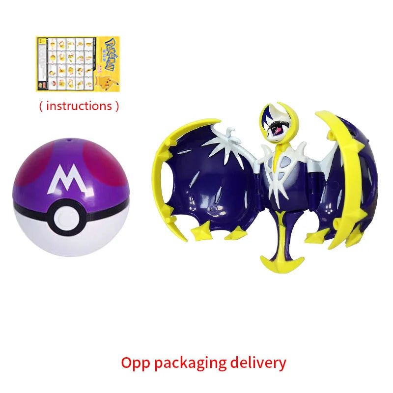 Takara Tomy Pokémon Action Figure & Pokeball Set – Pikachu, Charizard & Gyarados Statue - Lunala