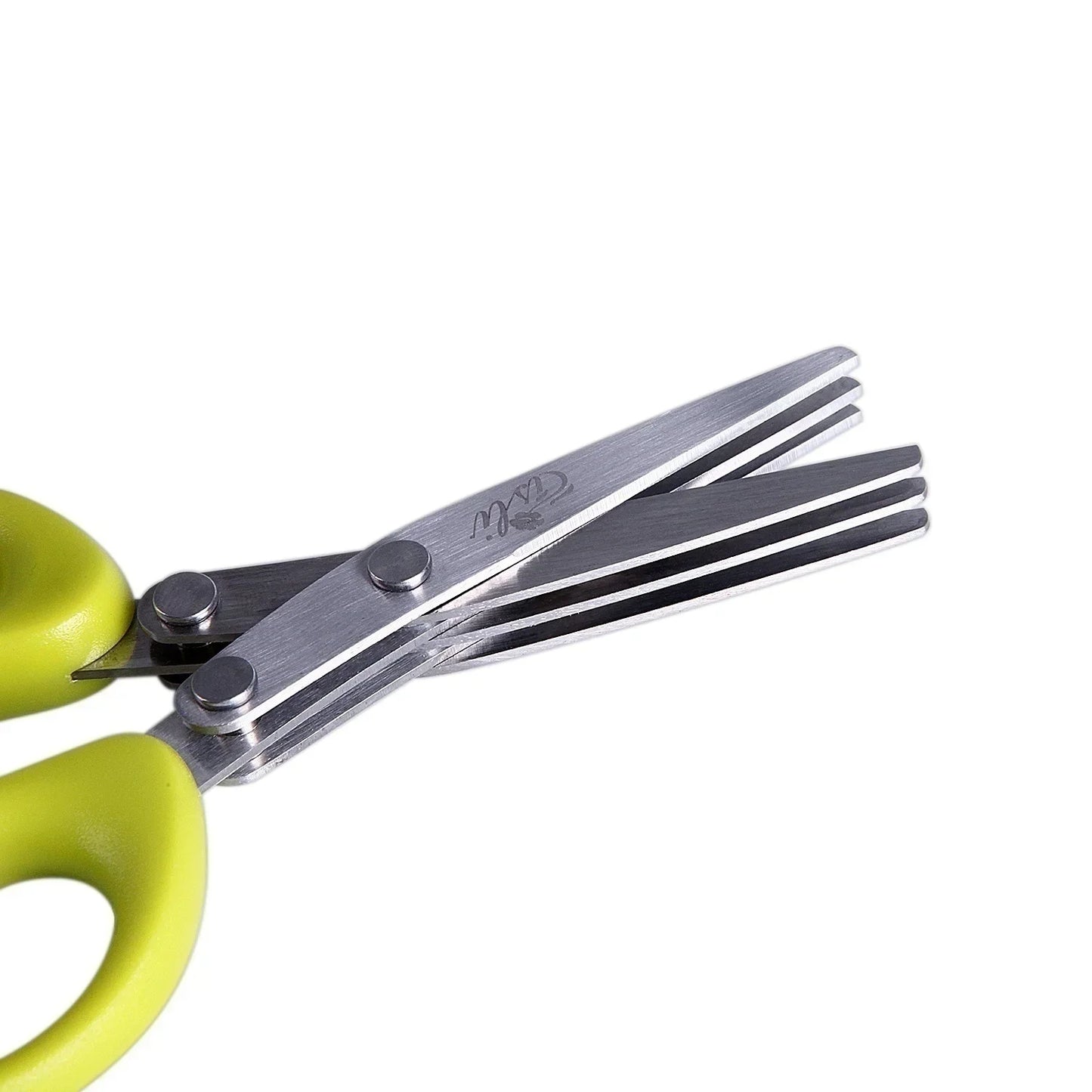 3/5 Layer Stainless Steel Kitchen Scissors – Fast Herb Chopper & Scallion Cutter for Cooking - 3 Layers