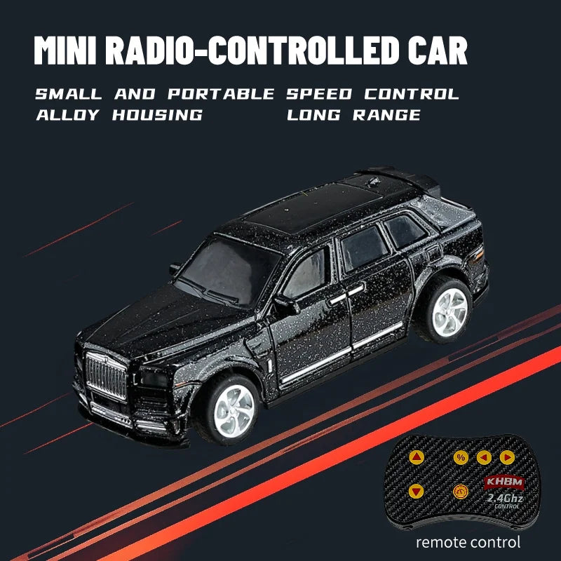 1/64 Mini Alloy Remote Control Car JZ06 – Portable Pocket RC Vehicle with 60-Min Work Time, 3.7V Battery & CE Certification - HB003A