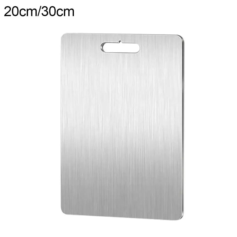 Heavy-Duty Stainless Steel Chopping Board – Antibacterial Heat-Resistant Prep Board for Meat & Fruits - 20 x 30cm