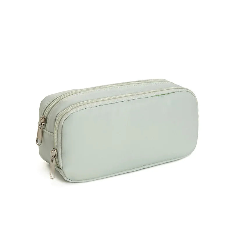 Multi-Functional Student Pen Pouch – Large Storage School Supplies & Desk Organizer - Mint Green