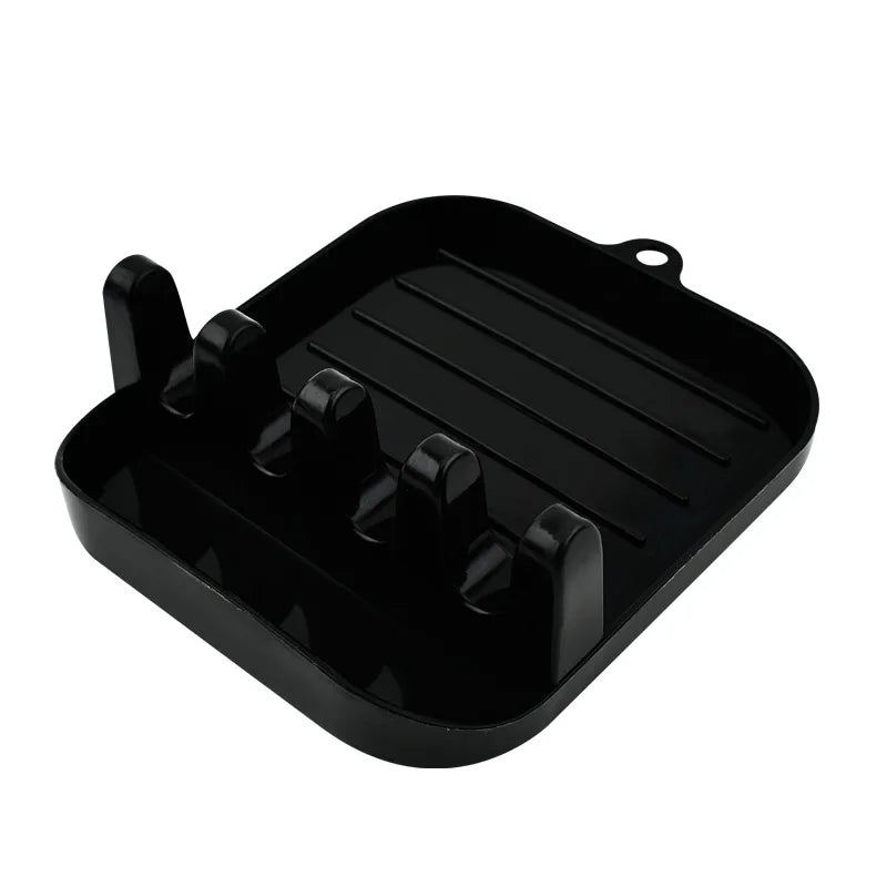 Eco-Friendly PP Pot Lid & Spatula Storage Rack – Kitchen Countertop Draining Organizer for Utensils - 1PC Black - China Mainland