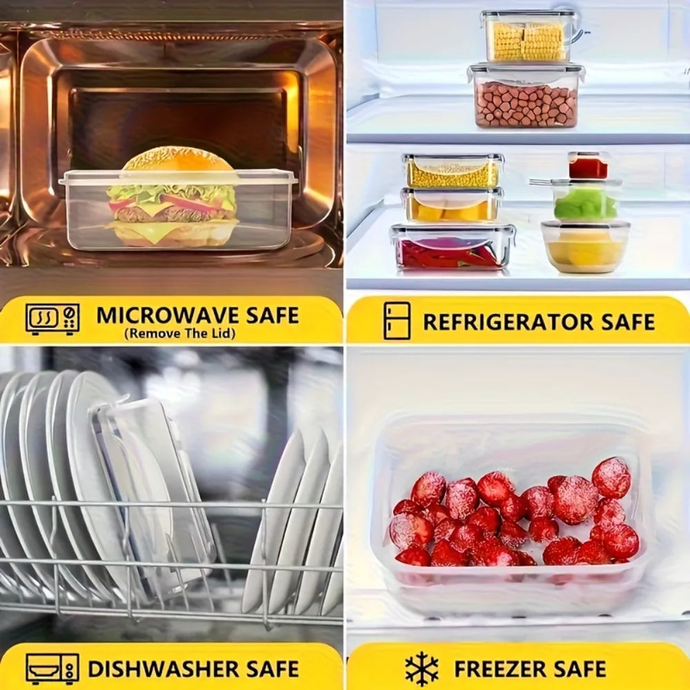 8-PC Airtight Food Storage Container Set – BPA-Free PP Plastic Kitchen Organizer for Dry Goods, Fruit & Veggies - Product Photo 4
