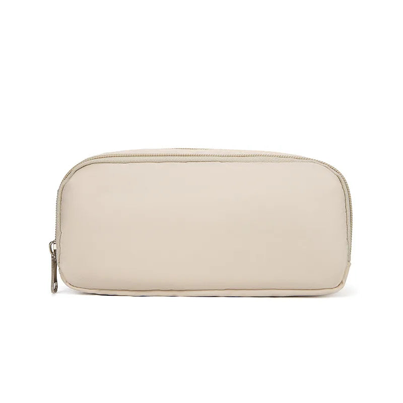 Multi-Functional Student Pen Pouch – Large Storage School Supplies & Desk Organizer - Beige