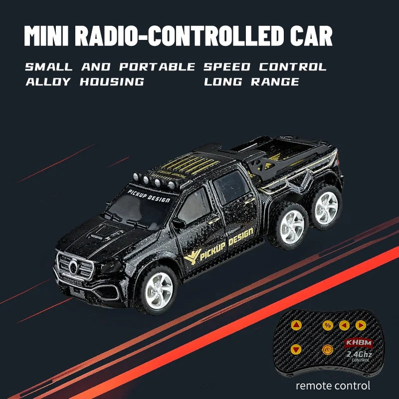 1/64 Mini Alloy Remote Control Car JZ06 – Portable Pocket RC Vehicle with 60-Min Work Time, 3.7V Battery & CE Certification - HB004A