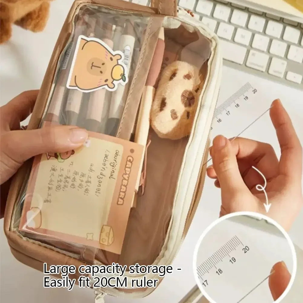 Cute Capybara 5-Layer Large Capacity Pencil Case - Product Photo 2