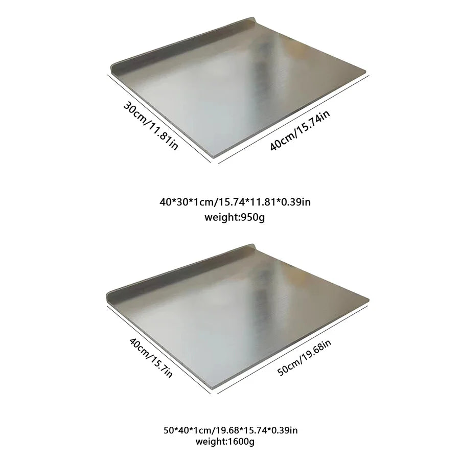 Stainless Steel L-Shaped Countertop Cutting Board – Antibacterial Kneading & Chopping Board for Kitchen - Product Photo 6
