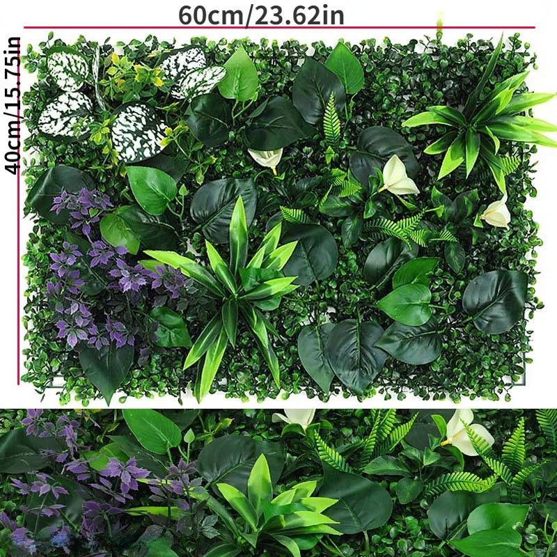 Artificial Boxwood Grass Wall Panel – Fake Plant Vertical Garden Backdrop for Home, Patio Privacy Fence & Wedding Decor - GM-02