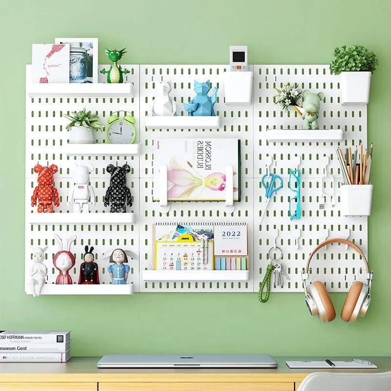 Wall-Mounted No-Punch Storage Board for Gaming Room, Study, Living Room