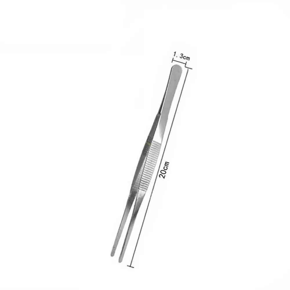 Multifunction Stainless Steel Grill Tongs – Precision Churrasco Tweezers Clip for BBQ, Buffet & Kitchen - 20cm