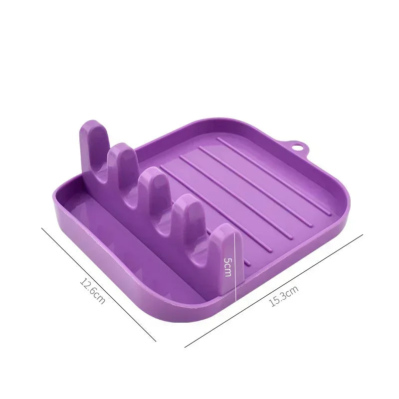 Eco-Friendly PP Pot Lid & Spatula Storage Rack – Kitchen Countertop Draining Organizer for Utensils - Product Photo 6