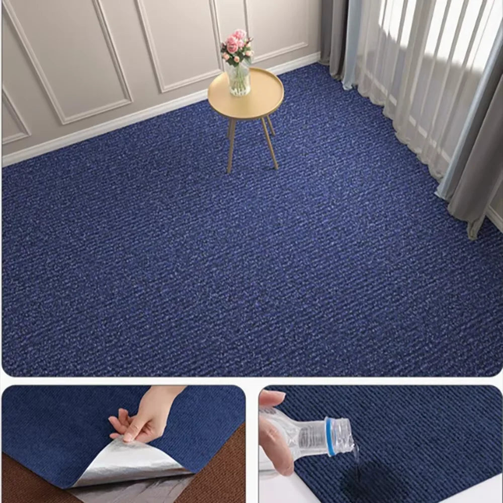 Self-Adhesive Felt Cat Scratching Carpet Roll (40cmx3m) – DIY Water Absorbent Furniture Guard & Doorway Mat - Dark Blue - 40cmX300cm - China Mainland