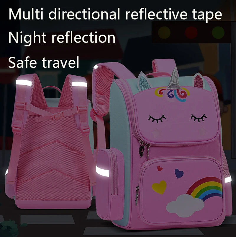 Cute Unicorn Rainbow Eyes Girls Backpack - Product Photo 6