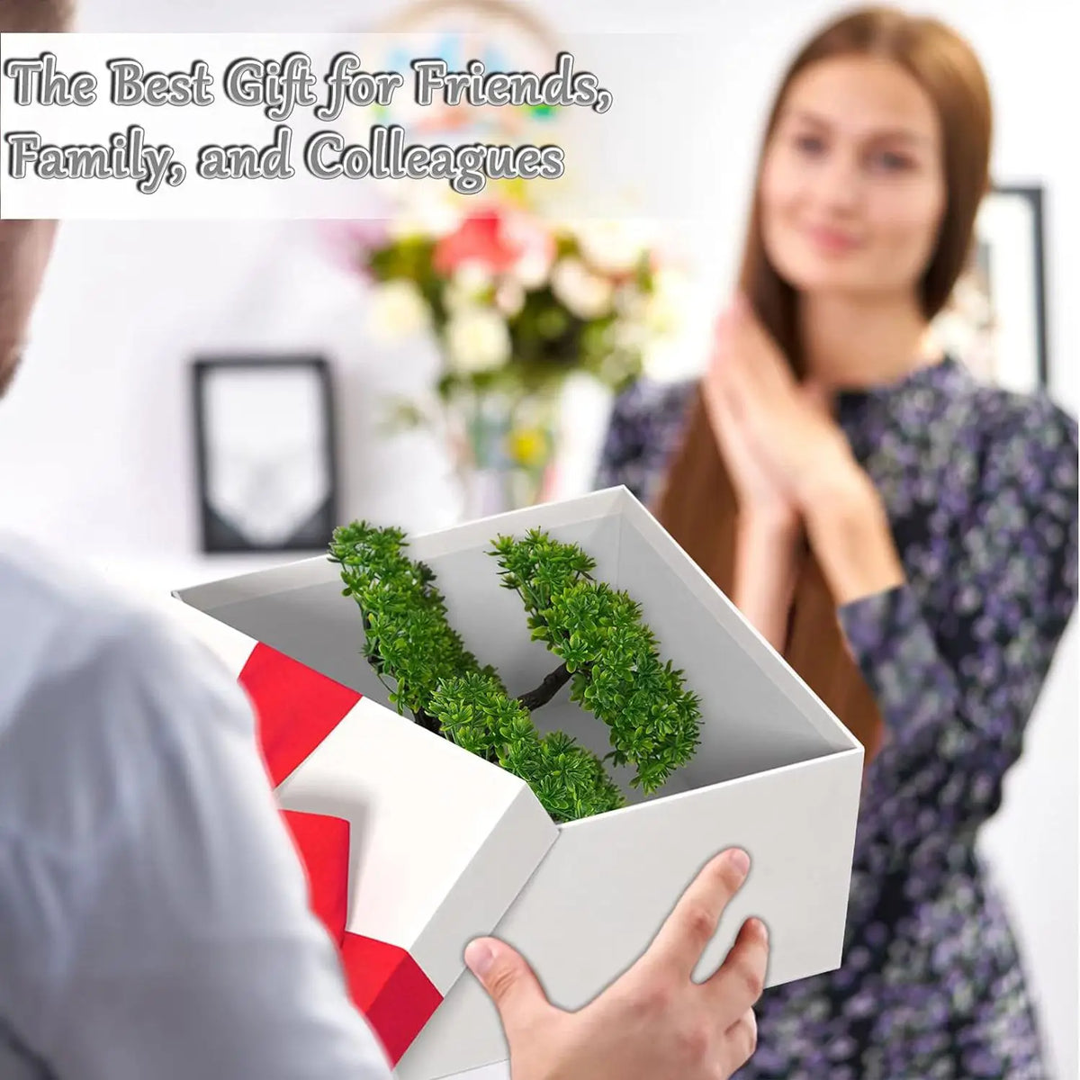 Mini Artificial Bonsai Plant in Pot – Fake Small Tree Centerpiece for Living Room, Desk & Wedding Decor - Product Photo 5