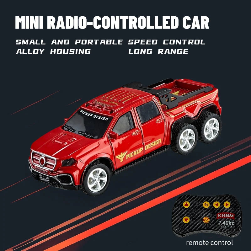 1/64 Mini Alloy Remote Control Car JZ06 – Portable Pocket RC Vehicle with 60-Min Work Time, 3.7V Battery & CE Certification - HB004C