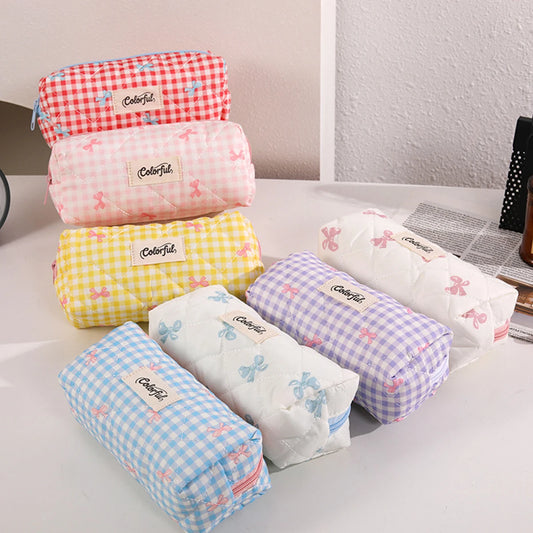 Minimalist Solid Color Pencil Bag – Multi-Purpose Stationery Storage & Makeup Bag for Students - Product Photo 1