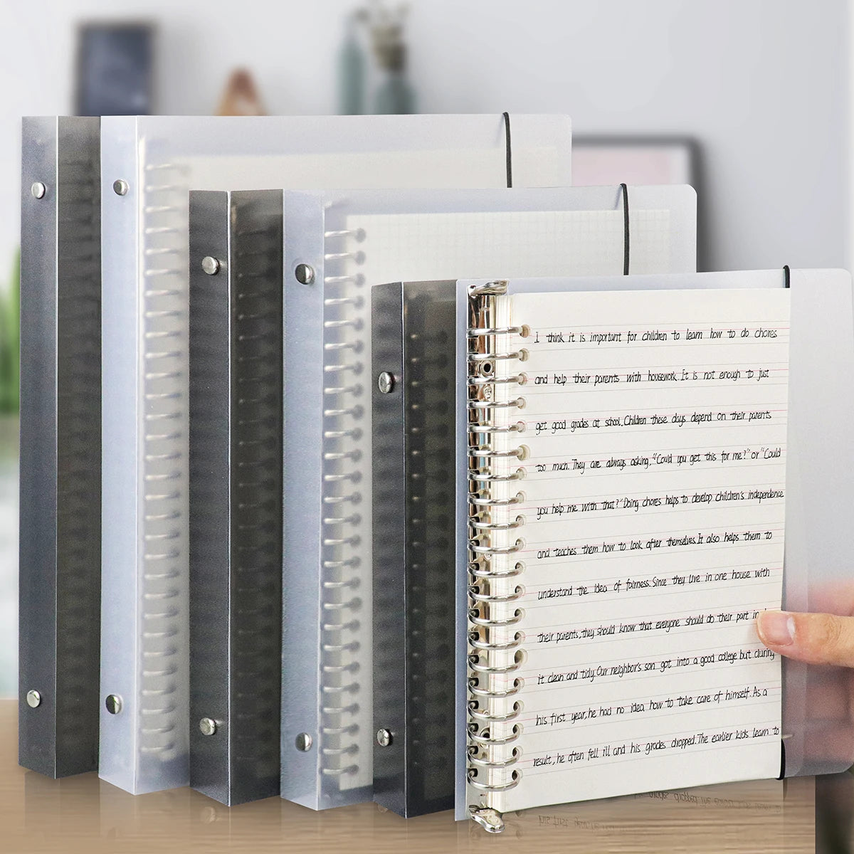A4/B5/A5 Loose Leaf Refill Binder Notebook Blank/Line/Grid/Cornell Replacable Metal Ring Office&School Supplies Stationery - Product Photo 6