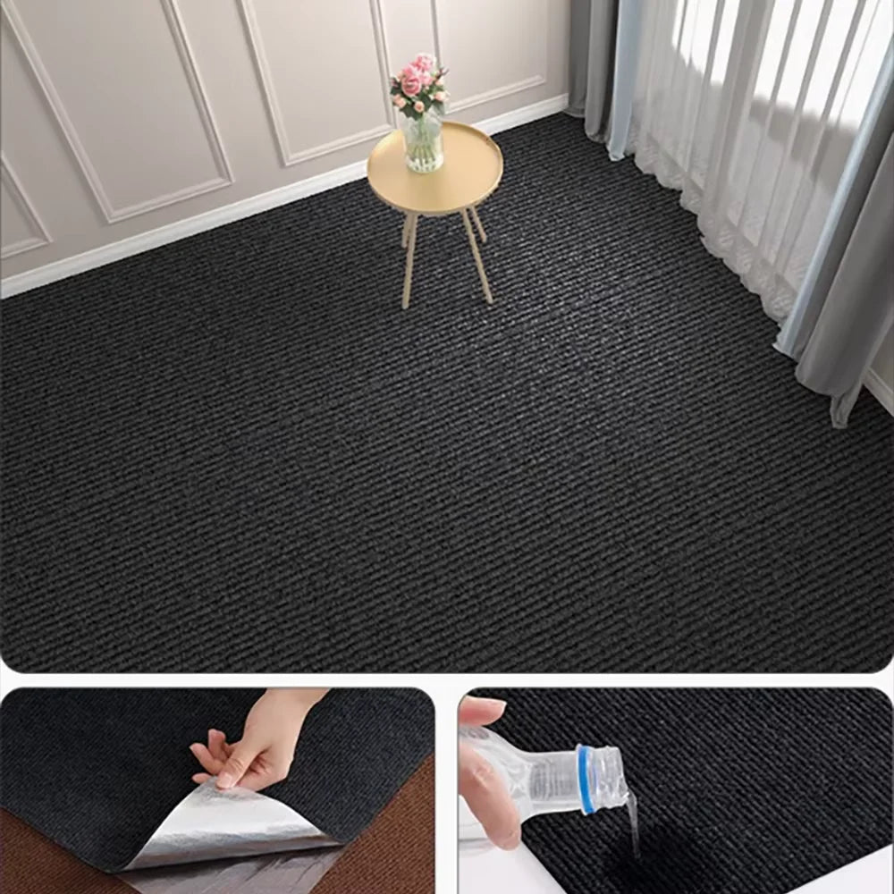 Self-Adhesive Felt Cat Scratching Carpet Roll (40cmx3m) – DIY Water Absorbent Furniture Guard & Doorway Mat - Black - 40cmX300cm - China Mainland