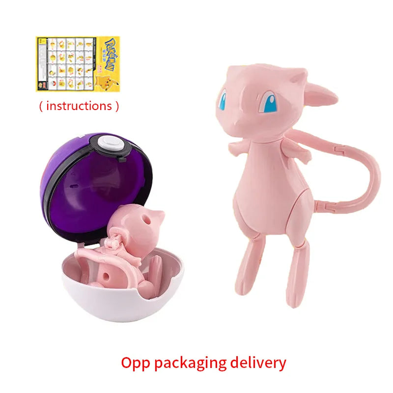 Takara Tomy Pokémon Action Figure & Pokeball Set – Pikachu, Charizard & Gyarados Statue - Mew