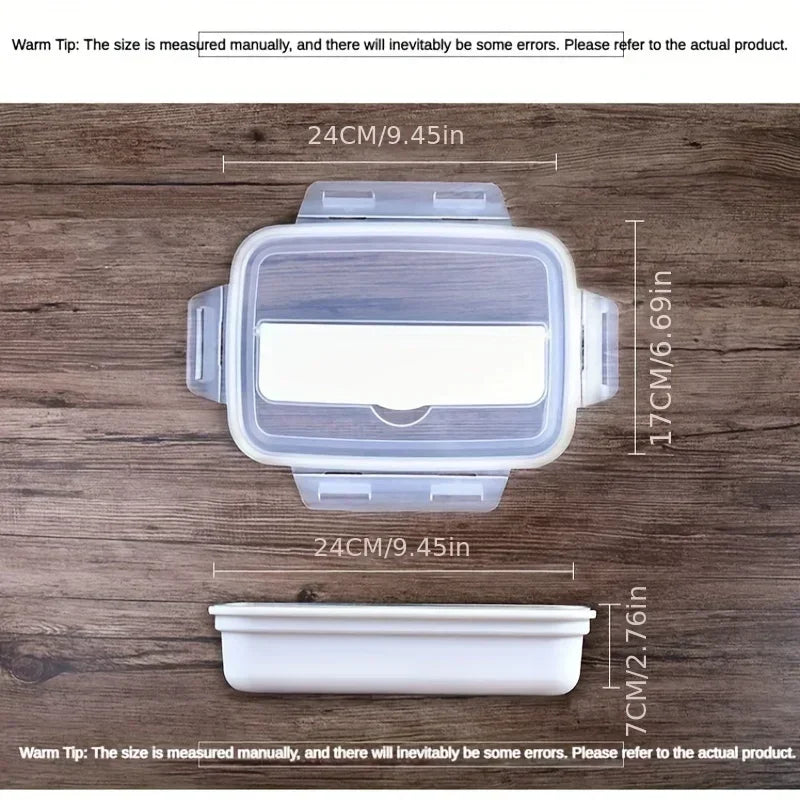 3-Compartment Stainless Steel Lunch Box - Product Photo 4