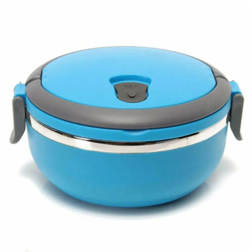 Stainless Steel Vacuum Hot Food Container - blue-650ml - China Mainland