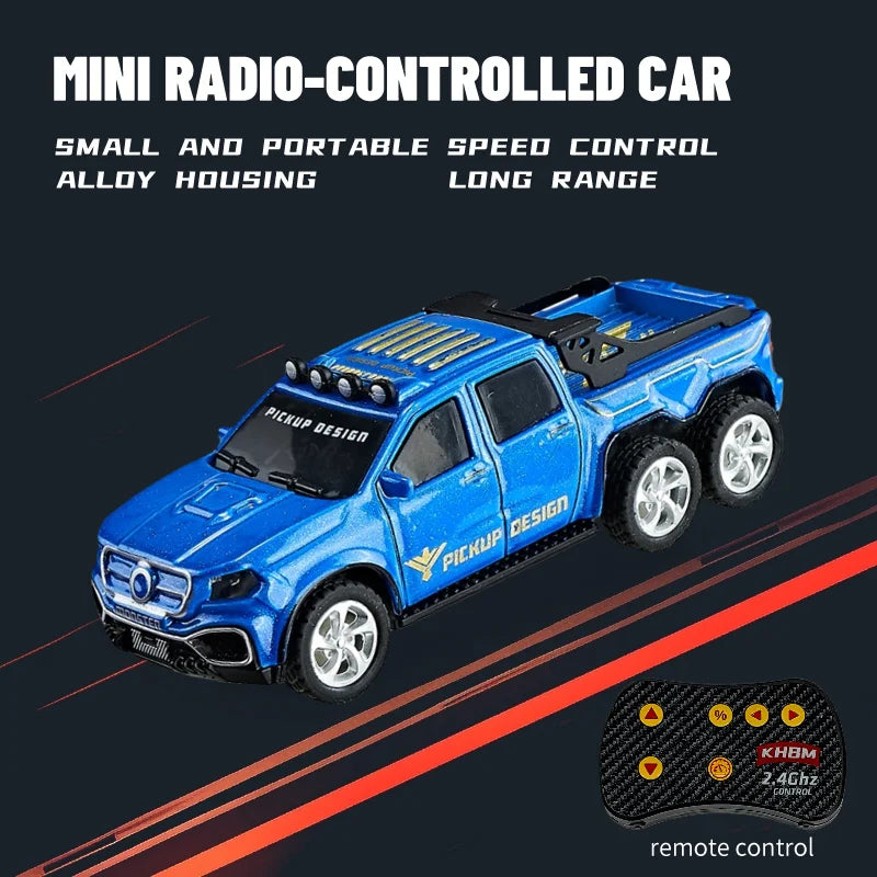 1/64 Mini Alloy Remote Control Car JZ06 – Portable Pocket RC Vehicle with 60-Min Work Time, 3.7V Battery & CE Certification - HB004B