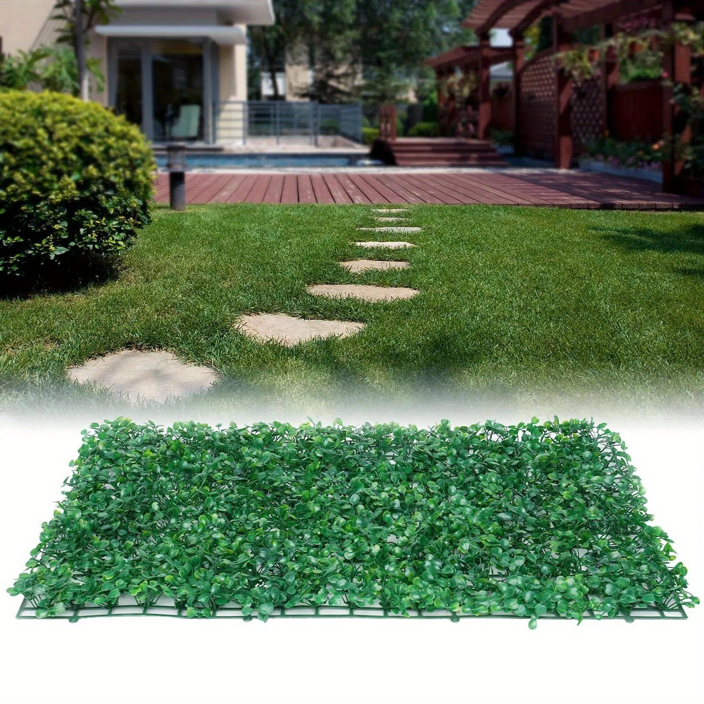 40x60cm Artificial Greenery Wall Panel – Fake Plant Foliage Hedge Grass Mat for Home, Garden Privacy & Event Decor - Product Photo 5