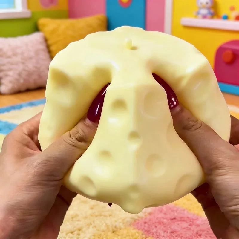 Extra Large Giant Cheese Squeeze Toy – Slow Rebound Shapeable Fidget Toy for Office Desk Decor & Adult Stress Relief - Product Photo 3