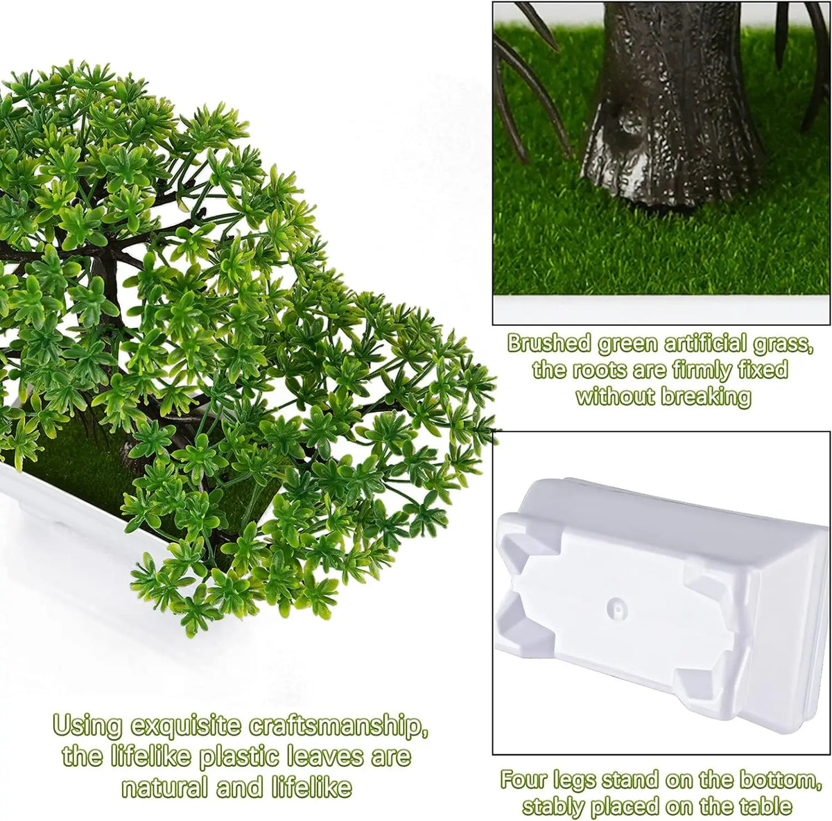 Mini Artificial Bonsai Plant in Pot – Fake Small Tree Centerpiece for Living Room, Desk & Wedding Decor - Product Photo 4