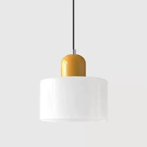 Vintage Stained Glass Chandelier Light Fixture – Modern Retro E27 Pendant Lamp in Pink, Orange, Green & White - Warm White - White5