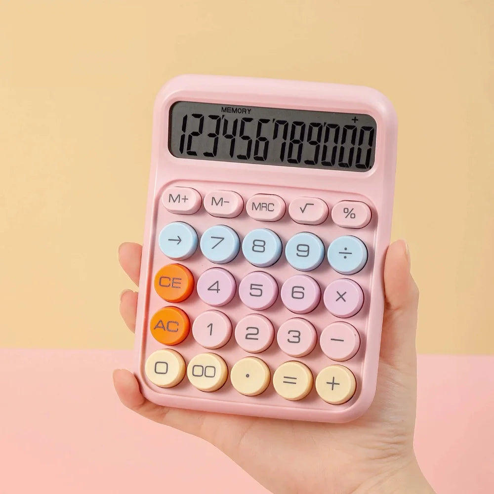 Candy Color Mechanical Desktop Calculator (12-Digit) - Product Photo 2
