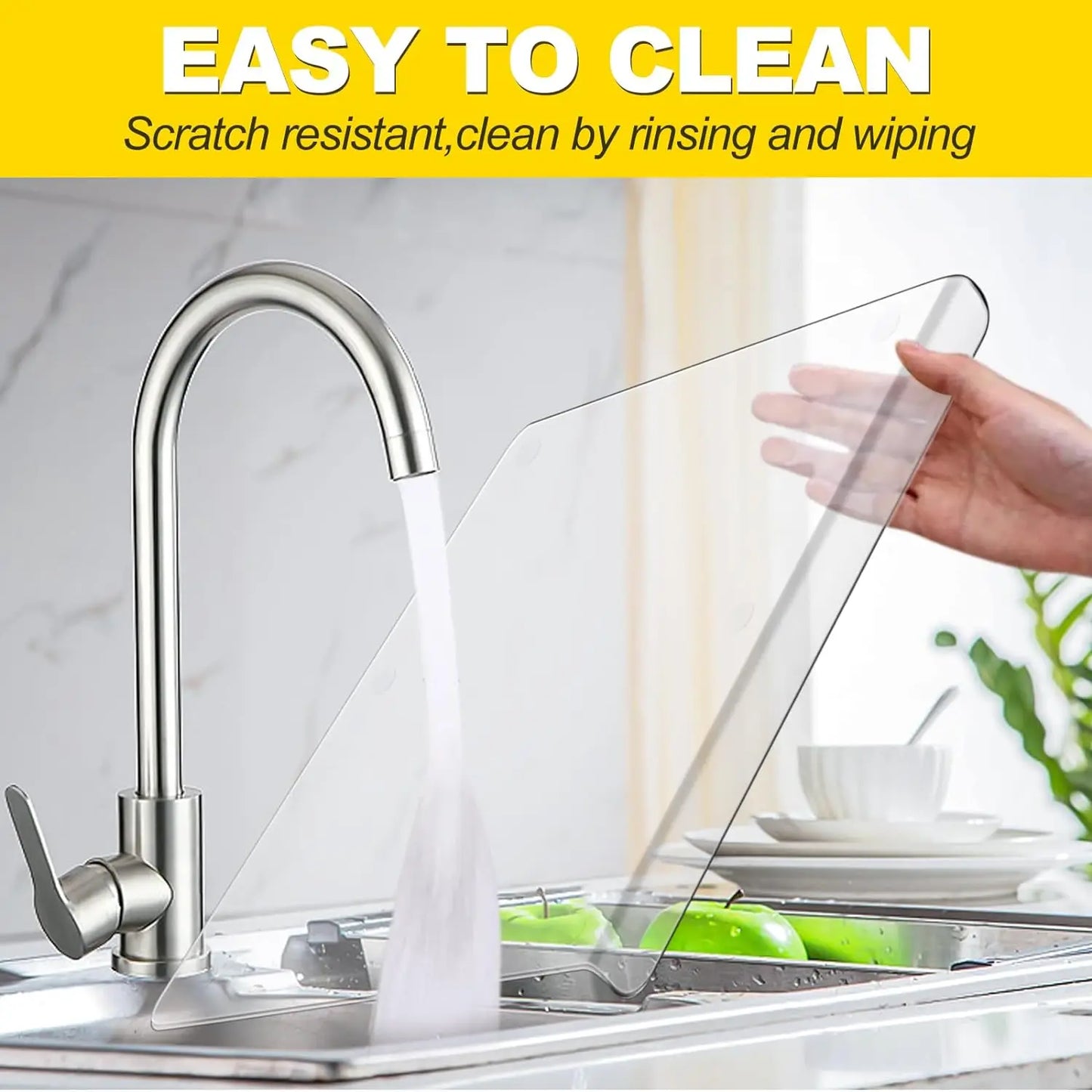 Transparent Acrylic Chopping Board with Lip Edge – Non-Slip Counter Protector for Kitchen & Dining - Product Photo 3