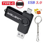 128GB USB 3.0 Type-C Flash Drive – High Speed Pen Drive with Keychain