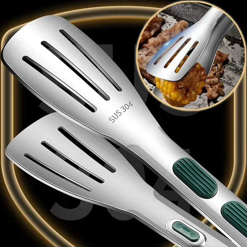 DUTRIEUX Heavy-Duty Stainless Steel Meat Tongs – Non-Slip Heat-Resistant Food Clip for Barbecue, Steak & Bakery - Product Photo 2