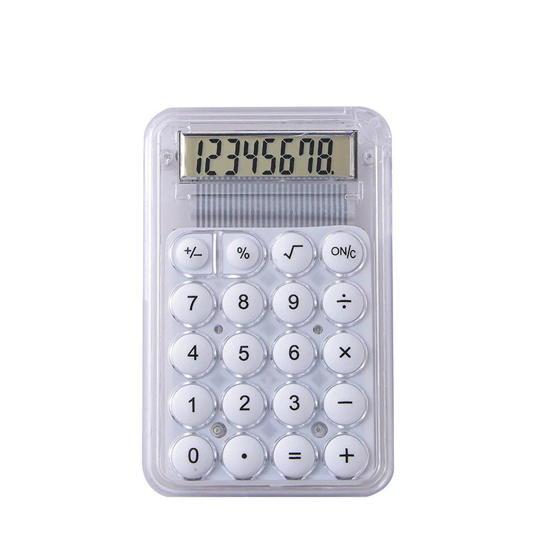 Cute Portable Palm-Sized Mini Calculator - white