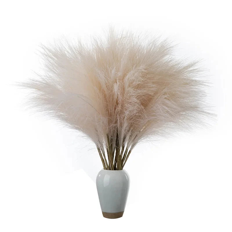 Tall Artificial Pampas Grass Stems – Realistic Fluffy Fake Pampas Branch for Floor Vases, Rustic Home & Wedding Decor - Product Photo 4