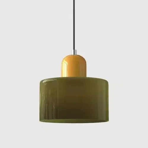 Vintage Stained Glass Chandelier Light Fixture – Modern Retro E27 Pendant Lamp in Pink, Orange, Green & White - Warm White - Brown5