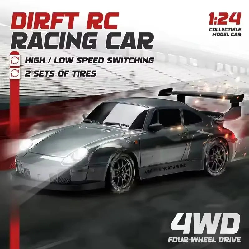 1:24 Scale 4WD RC Drift Car Model 933 – 20KM/H High Speed 2.4G 4x4 Remote Control Racer with Rechargeable Lithium Battery - Product Photo 3
