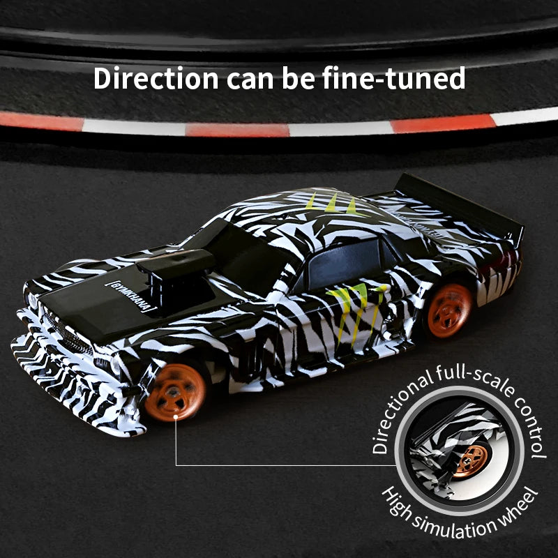JIKEFUN 1/43 4WD Mini RC Drift Racing Car – Upgraded Gyro Assist, 2.4G High-Speed Radio Control RTR Vehicle with Rechargeable Battery - Product Photo 5