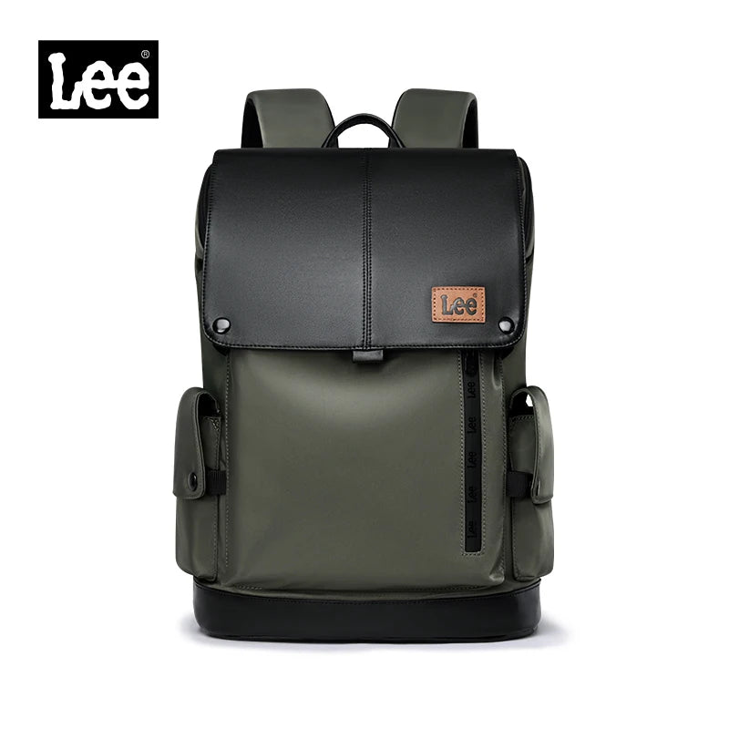 LEE Korean Style Flip Leather Backpack | 16 Inch Laptop Bag - Product Photo 4