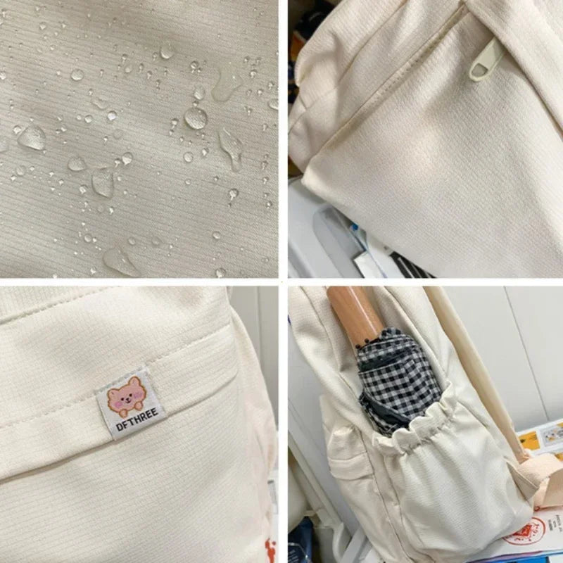 Waterproof Nylon Teenage Girl Schoolbag - Product Photo 5