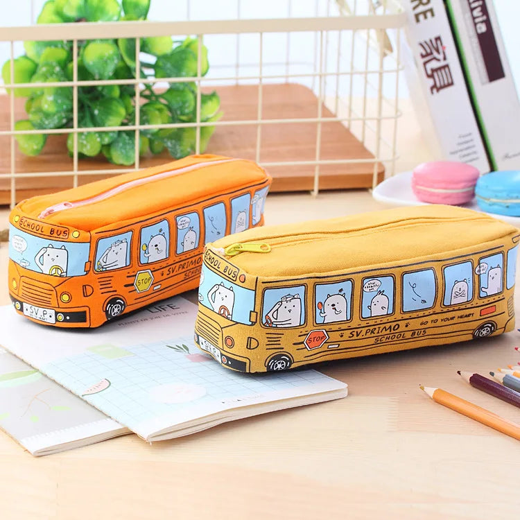 Large Capacity Cartoon Bus Pencil Case - Product Photo 3